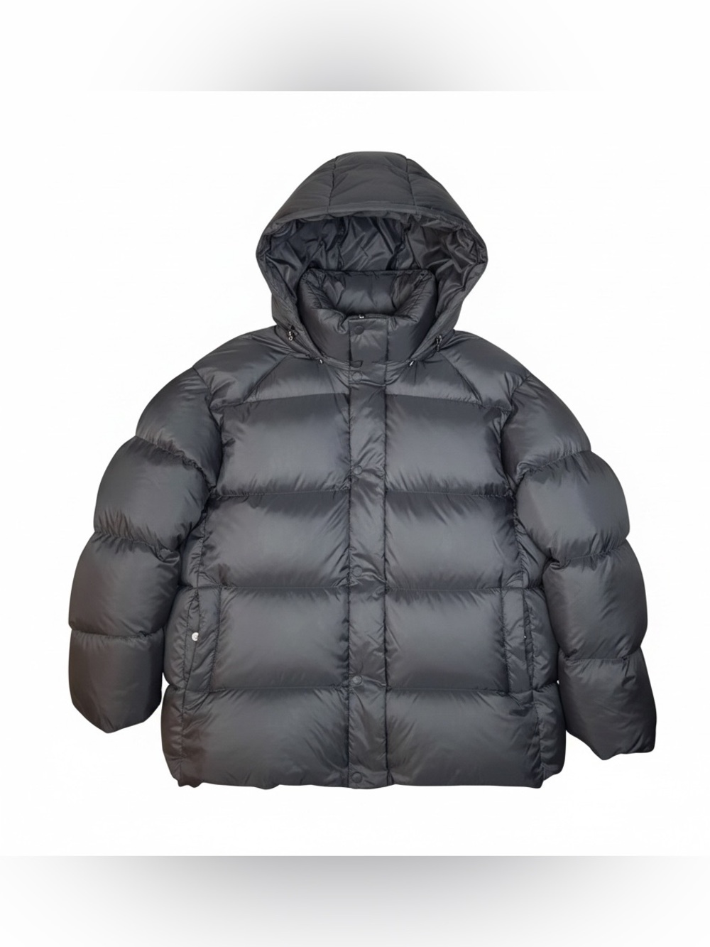 Zara Black Women's Oversized Puffer Jacket Hooded Winter Coat Gorpcore Sz M